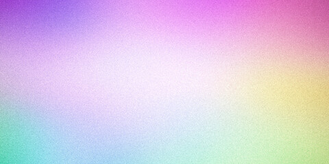 Multicolored light green turquoise blue pink yellow gray purple ultrawide background. Abstract grainy gradient blur, perfect for design, banners, wallpapers, templates, posters, desktops. High-quality