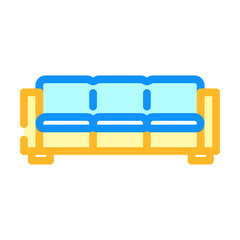 outdoor sofa outdoor furniture color icon vector. outdoor sofa outdoor furniture sign. isolated symbol illustration