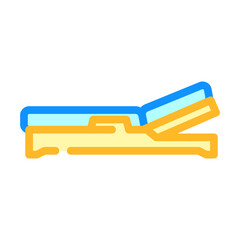 chaise lounge outdoor furniture color icon vector. chaise lounge outdoor furniture sign. isolated symbol illustration