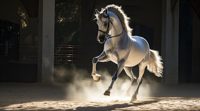 movement andalusian horse sun