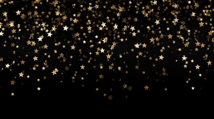 delicate gold stars transparent background