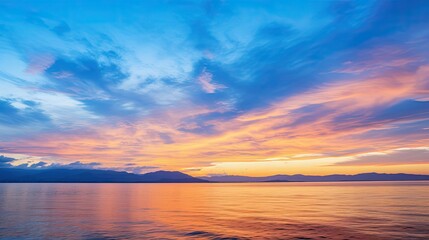 Naklejka premium sunsky blue and yellow background