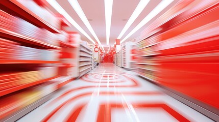 products blurred target store interior