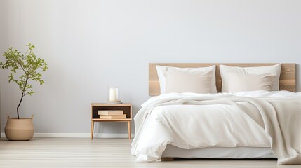 serene blurred neutral interior design