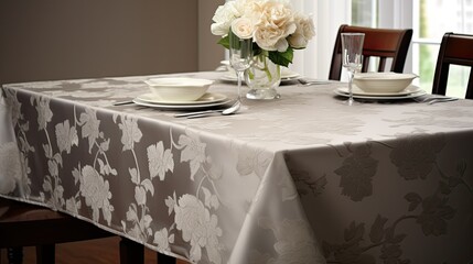 table gray floral