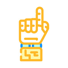 finger robot hand gesture color icon vector. finger robot hand gesture sign. isolated symbol illustration