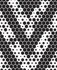 seamless pattern futuristic arrow shape for backgroud, jersey pattern. Sport background. Arrow transition. Hexagon shape. Honeycomb Vector Format Illustration. EPS10