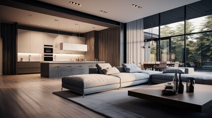spaciousness blurred modern home interiors