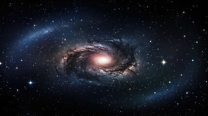 vibrant dark black galaxy background
