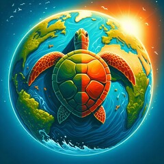 world turtle day paster