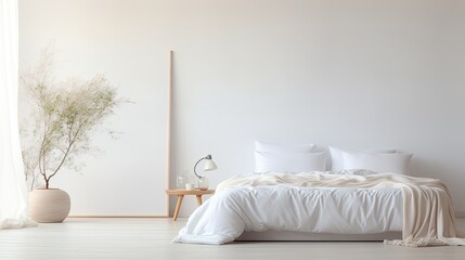 bedroom blurred minimalist interior