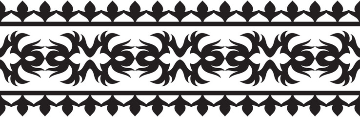 Ethnic border ornament pattern. Geometric oriental seamless pattern. Vintage element vector illustration. Baroque Floral Aztec tribal. Design for frame, textile, fabric, clothing, carpet, background.