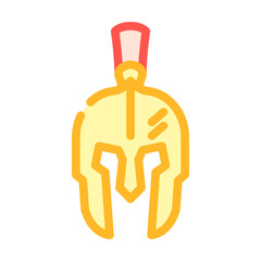 helmet battle spartan roman color icon vector. helmet battle spartan roman sign. isolated symbol illustration