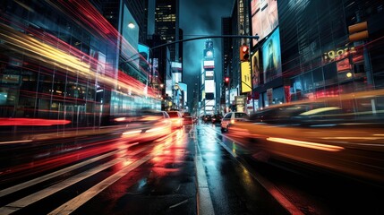 Fototapeta premium lights city dark