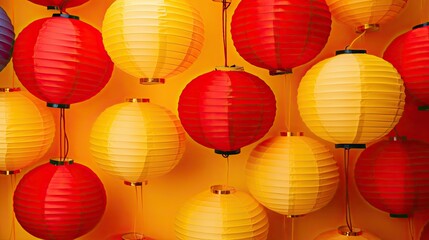Fototapeta premium paper asian yellow background