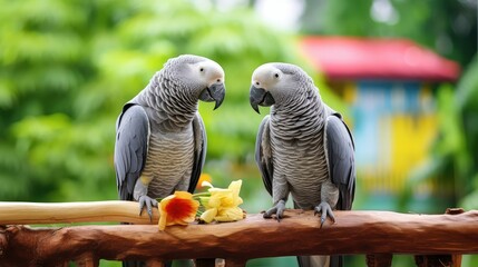 Obraz premium bird grey parrot