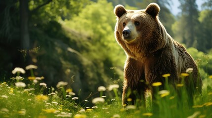 meadow california brown bear