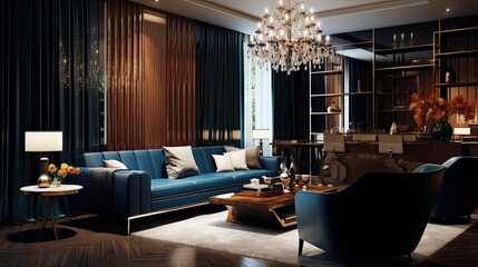 luxury modern living room interior