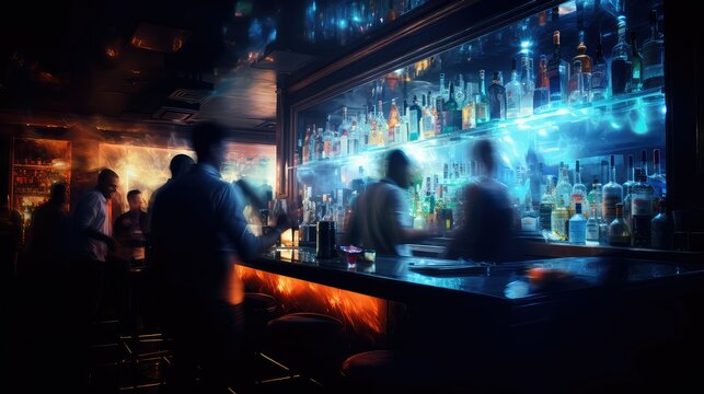 moody blurred dark interior