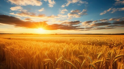Obraz premium sun harvest crop farm