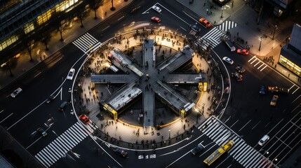 Fototapeta premium city circle star