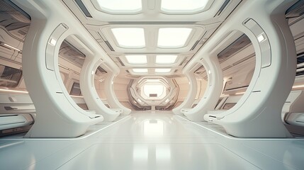 design blurred space ship interior