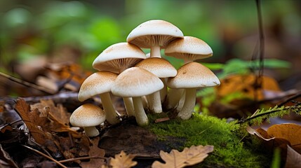 leaves parsley champignon mushroom