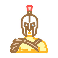 gladiator ancient soldier color icon vector. gladiator ancient soldier sign. isolated symbol illustration