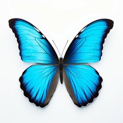 Fototapeta premium blue butterfly isolated on white background