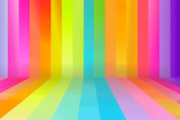 Rainbow Colored Stripe Background Vector Illustration