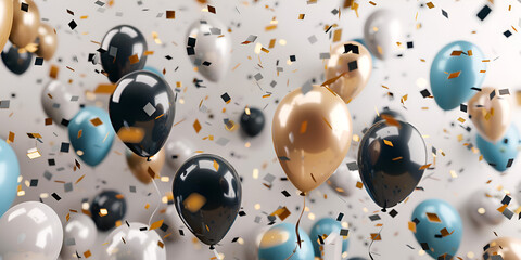 party background with some blue balloons
