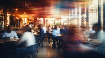 Naklejka premium movement blurred interior photography