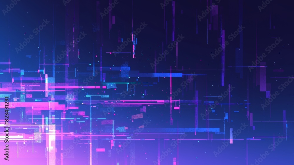 Aufkleber background with glitch pixels. modern realistic illustration of a black screen with data noise effec