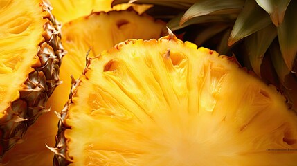 exotic closeup pineapple fruit