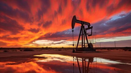 Naklejka premium well desert oil