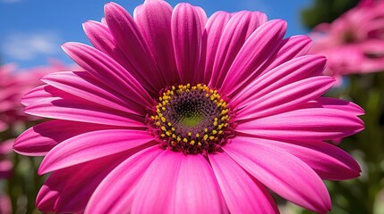 vibrant hot pink daisy