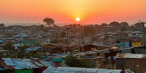 Obraz premium Southern Africa informal settlement township