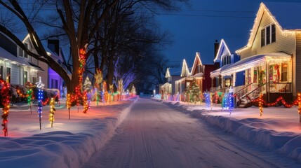 bright christmas lights vertical