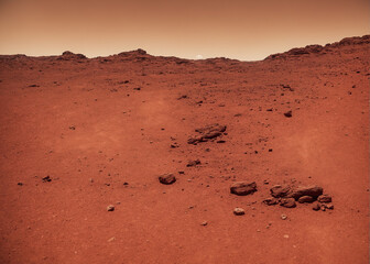 Mars surface of the red planet. Picture of Mars the red planet.