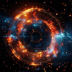Fototapeta premium Abstract science effect abstract design glow energy shine light background