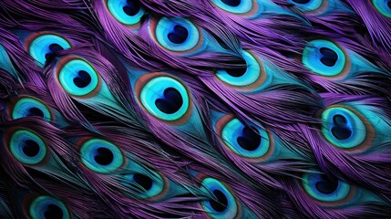 Obraz premium peacock purple teal