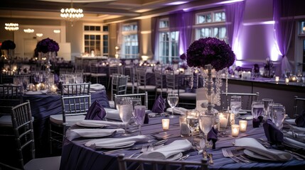 wedding purple silver