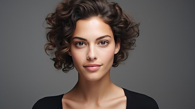 camera headshot grey background