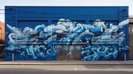 urban blue graffiti