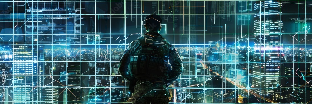 Poster working on a city tracking operation in an army communications, technology, and national security co