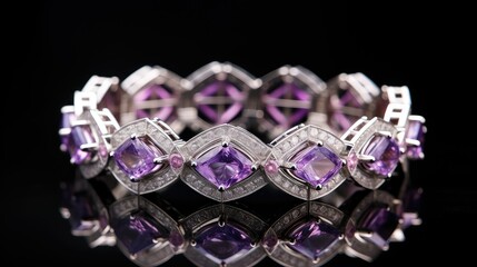 bracelet purple diamond