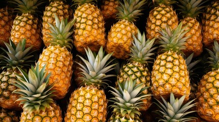yellow ripe pineapple fruit