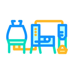 Obraz premium production wood pellets color icon vector. production wood pellets sign. isolated symbol illustration