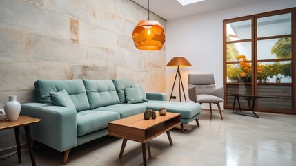 Interior of modern living room. Elegant Minimalist  Living Room. Beautiful and large living room...