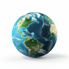 Fototapeta premium earth globe on white